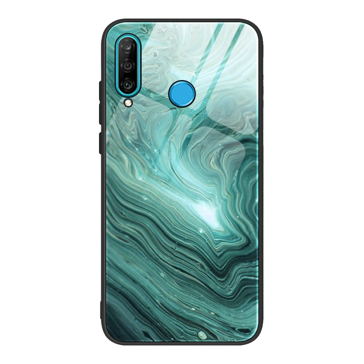 Custodia protettiva in vetro con motivo in marmo, For Huawei P30 lite / nova 4e, For Huawei P30 Pro, For Huawei Y9 Prime (2019) / P Smart Z, For Honor 20 / nova 5T