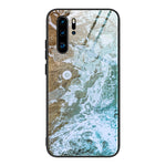 Custodia protettiva in vetro con motivo in marmo, For Huawei P30 lite / nova 4e, For Huawei P30 Pro, For Huawei Y9 Prime (2019) / P Smart Z, For Honor 20 / nova 5T