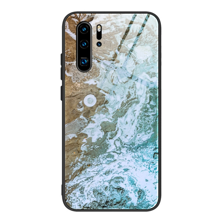 Custodia protettiva in vetro con motivo in marmo, For Huawei P30 lite / nova 4e, For Huawei P30 Pro, For Huawei Y9 Prime (2019) / P Smart Z, For Honor 20 / nova 5T