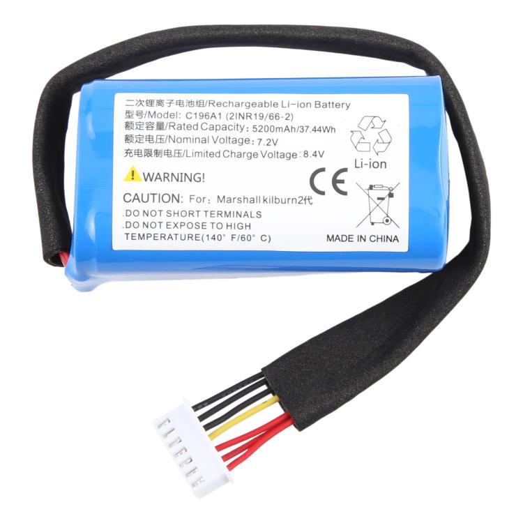 Per batteria Marshall Kilburn II C196A1 (2INR19/66-2) da 5200 mAh, For Marshall Kilburn II