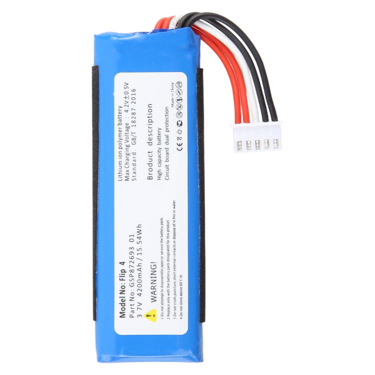 Batteria da 4200 mAh per JBL Flip 4 / Flip 4 Special Edition GSP87269301, For JBL Flip 4 / Flip 4 Special Edition