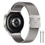 Cinturino per orologio xDfind con fibbia milanese a paracadute in acciaio inossidabile e maglia fine rialzata., 20mm, 22mm