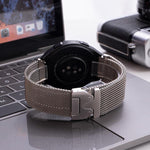 Cinturino per orologio xDfind con fibbia milanese a paracadute in acciaio inossidabile e maglia fine rialzata., 20mm, 22mm