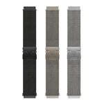 Cinturino per orologio xDfind con fibbia milanese a paracadute in acciaio inossidabile e maglia fine rialzata., 20mm, 22mm