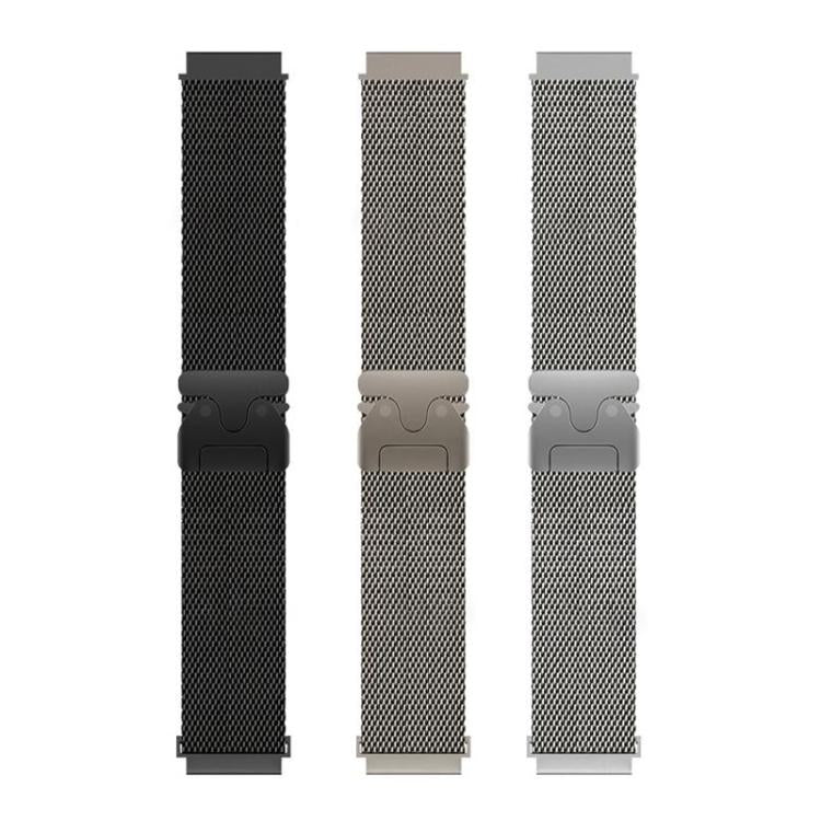 Cinturino per orologio xDfind con fibbia milanese a paracadute in acciaio inossidabile e maglia fine rialzata., 20mm, 22mm
