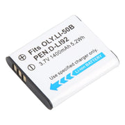 LI-50B 1400mAh Battery For OLYMPUS SZ10 / SZ11 / SZ12 / SZ14 / SZ15, For OLYMPUS SZ12 / SZ14 / SZ15