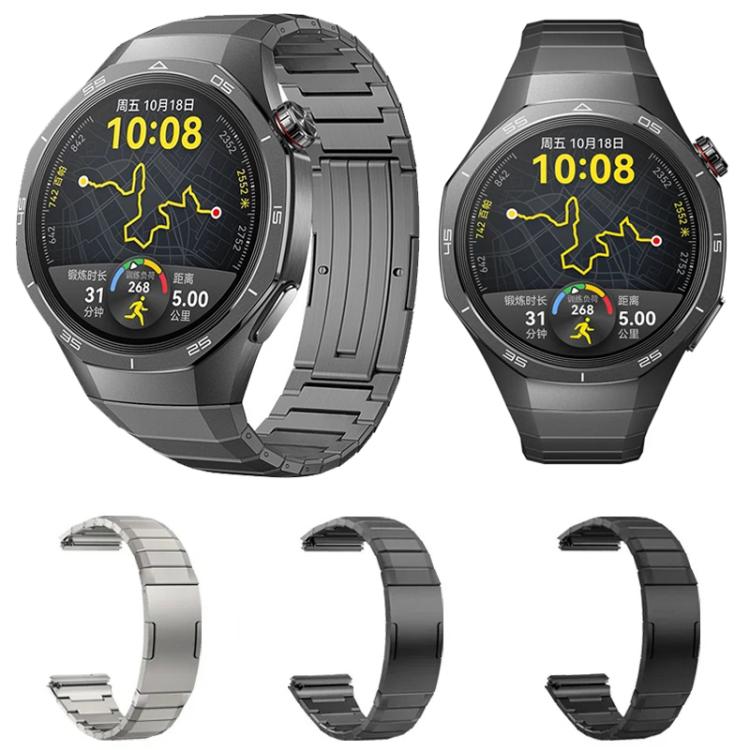 Cinturino per orologio in lega di titanio con fibbia HW a giunzione in bambù e perlina singola., For Huawei Watch 4 Pro