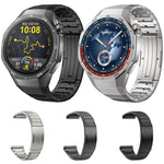 Cinturino per orologio in acciaio inossidabile con fibbia HW a giunzione in bambù e perlina singola., For Huawei Watch GT 5 46mm, For Huawei Watch GT 4 46mm