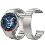 Cinturino per orologio in acciaio inossidabile con fibbia HW a giunzione in bambù e perlina singola., For Huawei Watch GT 5 46mm, For Huawei Watch GT 4 46mm