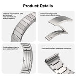 Cinturino per orologio in acciaio inossidabile con fibbia HW a giunzione in bambù e perlina singola., For Huawei Watch GT 5 46mm, For Huawei Watch GT 4 46mm