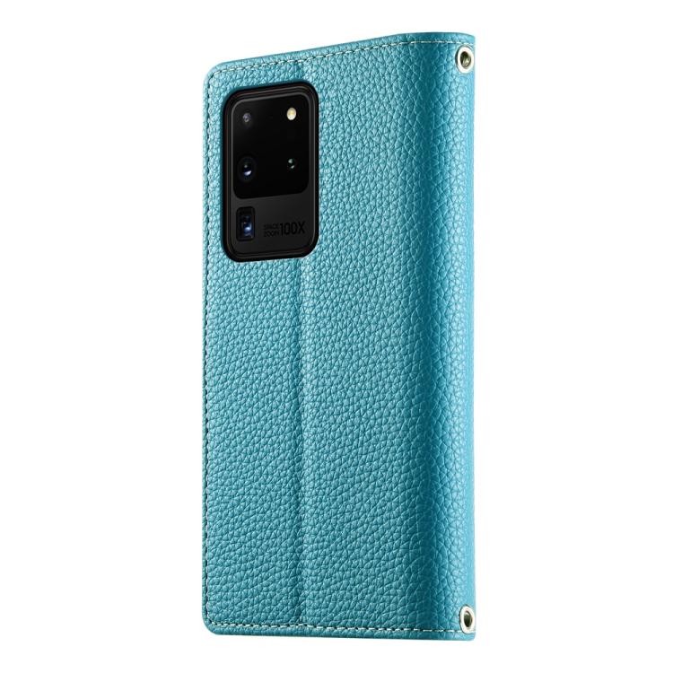 Portafoglio multi-carta con cerniera e cinturino corto, cuciture a vista, custodia per telefono in pelle con cinturino corto., For Samsung Galaxy S20 Ultra, For Samsung Galaxy S20, For Samsung Galaxy S20+
