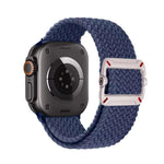 Cinturino per orologio in nylon intrecciato con fibbia meccanica a doppio anello., For Apple Watch 46mm / 49mm / 45mm / 44mm
