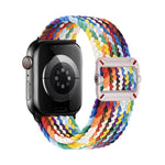 Cinturino per orologio in nylon intrecciato con fibbia meccanica a doppio anello., For Apple Watch 46mm / 49mm / 45mm / 44mm