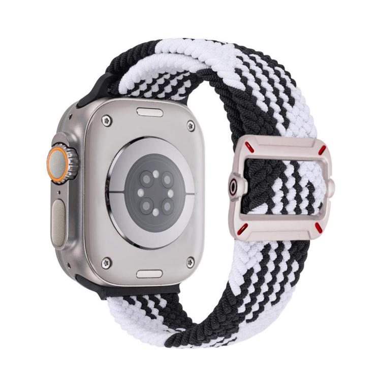 Cinturino per orologio in nylon intrecciato con fibbia meccanica a doppio anello., For Apple Watch 42mm / 41mm / 40mm / 38mm