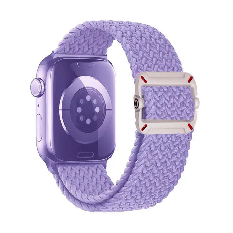 Cinturino per orologio in nylon intrecciato con fibbia meccanica a doppio anello., For Apple Watch 42mm / 41mm / 40mm / 38mm