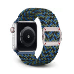 Cinturino per orologio in nylon intrecciato con fibbia meccanica a doppio anello., For Apple Watch 42mm / 41mm / 40mm / 38mm