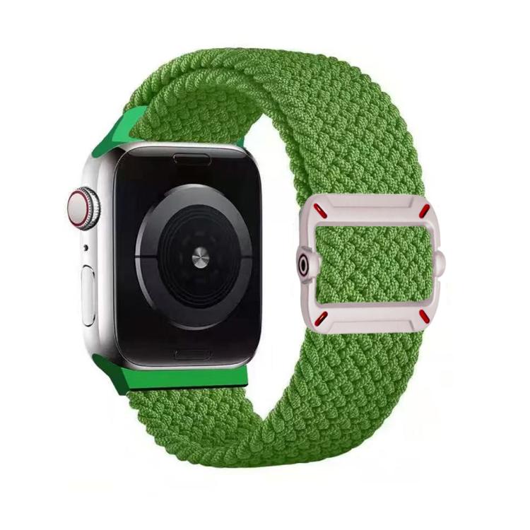 Cinturino per orologio in nylon intrecciato con fibbia meccanica a doppio anello., For Apple Watch 42mm / 41mm / 40mm / 38mm