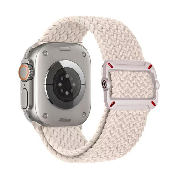 Cinturino per orologio in nylon intrecciato con fibbia meccanica a doppio anello., For Apple Watch 42mm / 41mm / 40mm / 38mm