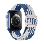 Cinturino per orologio in nylon intrecciato con fibbia meccanica a doppio anello., For Apple Watch 42mm / 41mm / 40mm / 38mm