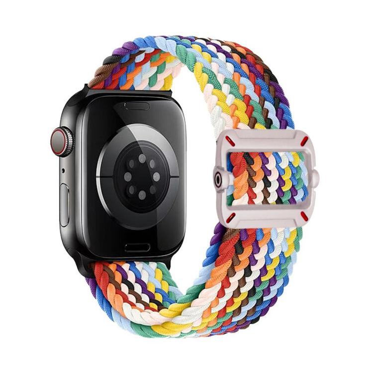 Cinturino per orologio in nylon intrecciato con fibbia meccanica a doppio anello., For Apple Watch 42mm / 41mm / 40mm / 38mm