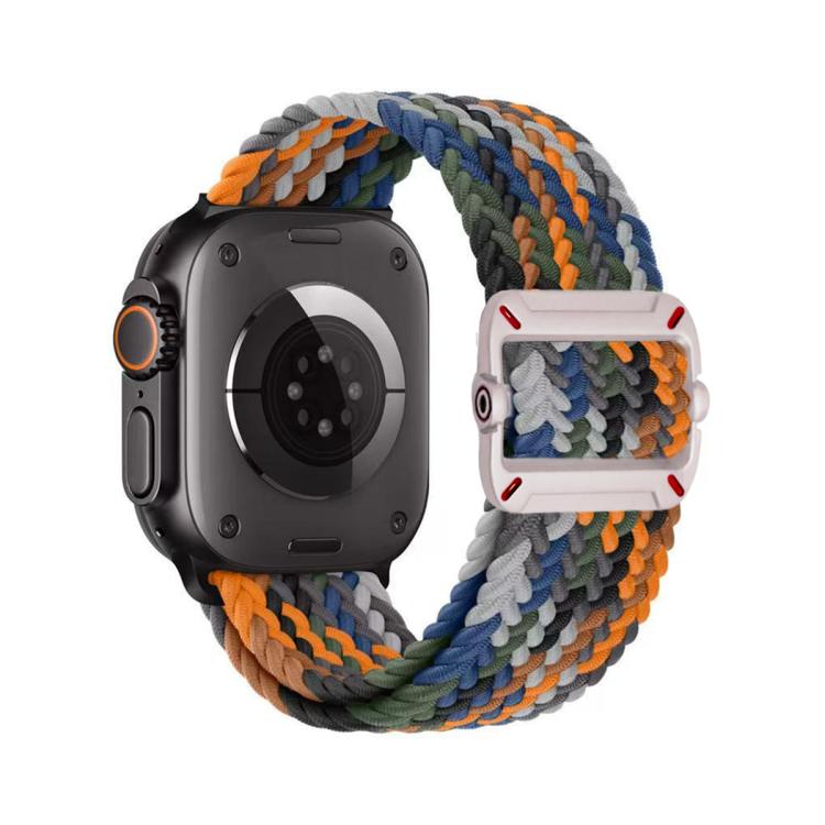 Cinturino per orologio in nylon intrecciato con fibbia meccanica a doppio anello., For Apple Watch 42mm / 41mm / 40mm / 38mm