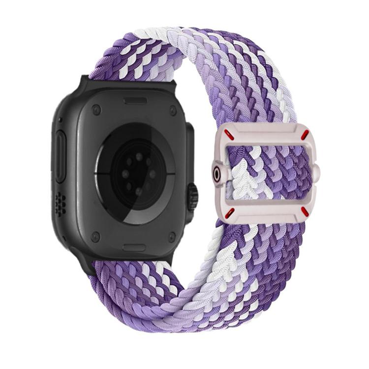 Cinturino per orologio in nylon intrecciato con fibbia meccanica a doppio anello., For Apple Watch 42mm / 41mm / 40mm / 38mm
