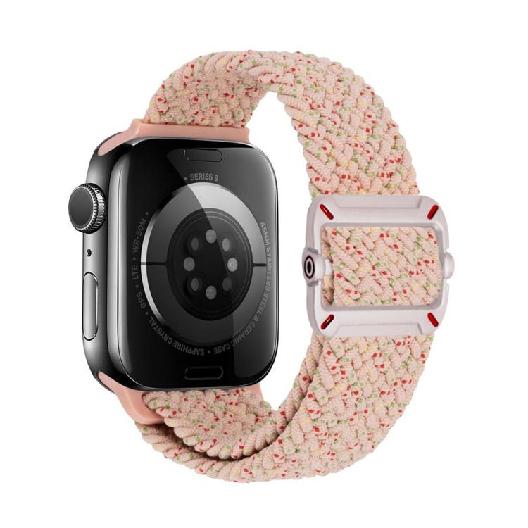 Cinturino per orologio in nylon intrecciato con fibbia meccanica a doppio anello., For Apple Watch 42mm / 41mm / 40mm / 38mm
