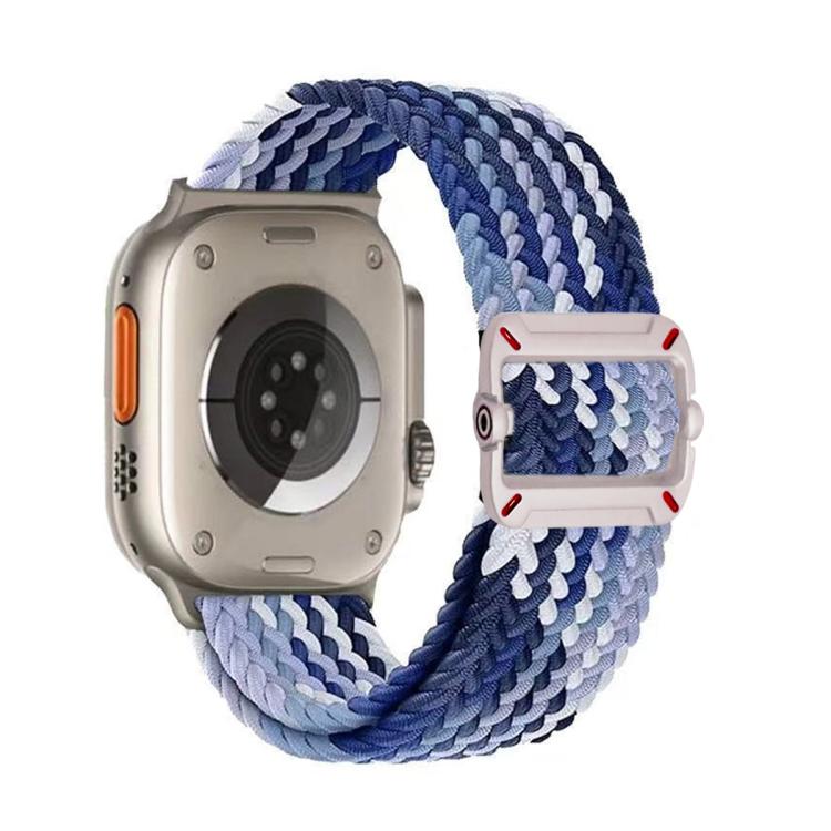 Cinturino per orologio in nylon intrecciato con fibbia meccanica a doppio anello., For Apple Watch 42mm / 41mm / 40mm / 38mm
