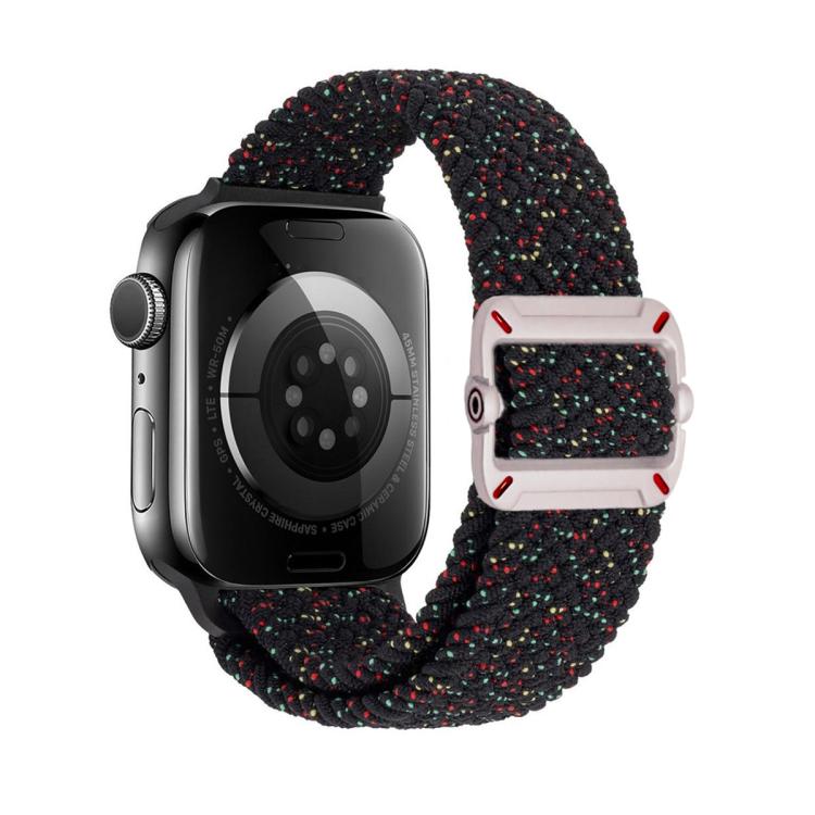 Cinturino per orologio in nylon intrecciato con fibbia meccanica a doppio anello., For Apple Watch 42mm / 41mm / 40mm / 38mm