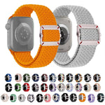Cinturino per orologio in nylon intrecciato con fibbia meccanica a doppio anello., For Apple Watch 42mm / 41mm / 40mm / 38mm