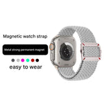 Cinturino per orologio in nylon intrecciato con fibbia meccanica a doppio anello., For Apple Watch 46mm / 49mm / 45mm / 44mm