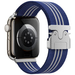 Cinturino per orologio xDfind in nylon intrecciato a 3 strisce con fibbia a paracadute., For Apple Watch 42 / 44 / 45 / 46 / 49mm, For Apple Watch 38 / 40 / 41 / S10 42mm