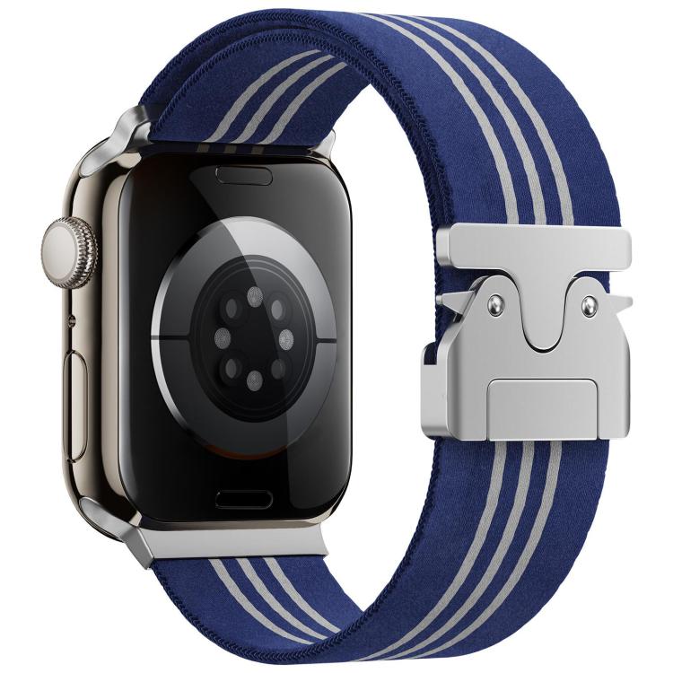 Cinturino per orologio xDfind in nylon intrecciato a 3 strisce con fibbia a paracadute., For Apple Watch 42 / 44 / 45 / 46 / 49mm, For Apple Watch 38 / 40 / 41 / S10 42mm