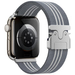 Cinturino per orologio xDfind in nylon intrecciato a 3 strisce con fibbia a paracadute., For Apple Watch 42 / 44 / 45 / 46 / 49mm, For Apple Watch 38 / 40 / 41 / S10 42mm