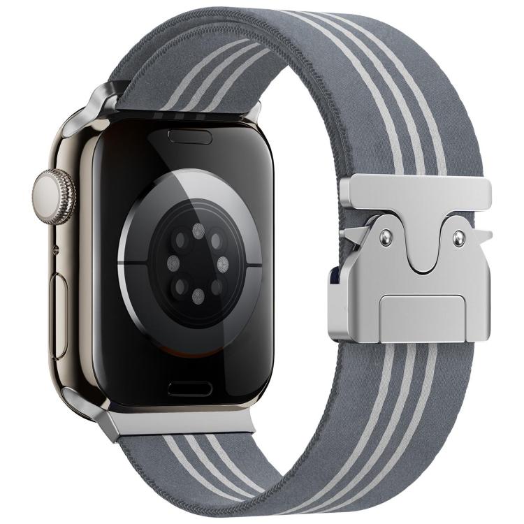 Cinturino per orologio xDfind in nylon intrecciato a 3 strisce con fibbia a paracadute., For Apple Watch 42 / 44 / 45 / 46 / 49mm, For Apple Watch 38 / 40 / 41 / S10 42mm