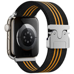 Cinturino per orologio xDfind in nylon intrecciato a 3 strisce con fibbia a paracadute., For Apple Watch 42 / 44 / 45 / 46 / 49mm, For Apple Watch 38 / 40 / 41 / S10 42mm