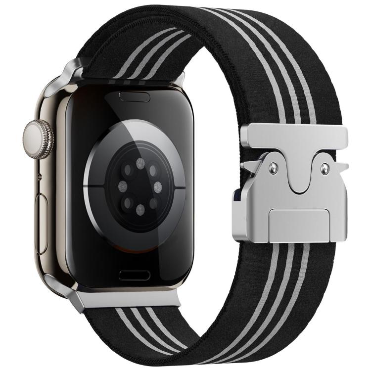 Cinturino per orologio xDfind in nylon intrecciato a 3 strisce con fibbia a paracadute., For Apple Watch 42 / 44 / 45 / 46 / 49mm, For Apple Watch 38 / 40 / 41 / S10 42mm