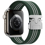 Cinturino per orologio xDfind in nylon intrecciato a 3 strisce con fibbia a paracadute., For Apple Watch 42 / 44 / 45 / 46 / 49mm, For Apple Watch 38 / 40 / 41 / S10 42mm