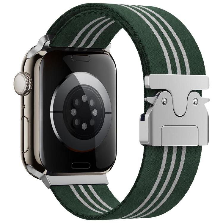 Cinturino per orologio xDfind in nylon intrecciato a 3 strisce con fibbia a paracadute., For Apple Watch 42 / 44 / 45 / 46 / 49mm, For Apple Watch 38 / 40 / 41 / S10 42mm