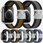 Cinturino per orologio xDfind in nylon intrecciato a 3 strisce con fibbia a paracadute., For Apple Watch 42 / 44 / 45 / 46 / 49mm, For Apple Watch 38 / 40 / 41 / S10 42mm