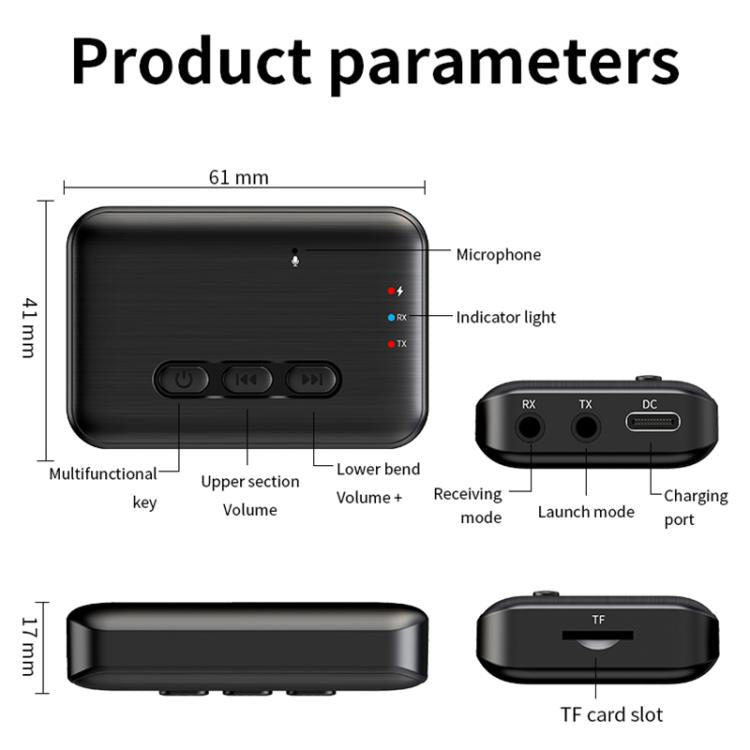 Adattatore audio Bluetooth 2 in 1 per auto, ricevitore AUX e trasmettitore., A28