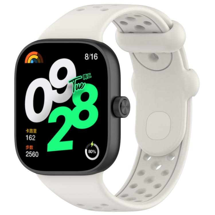Cinturino per orologio xDfind in silicone traspirante a tinta unita con fori, For Xiaomi Band 10 Pro / 9 Pro / Redmi Watch 6