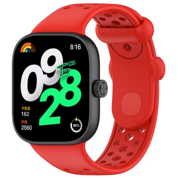 Cinturino per orologio xDfind in silicone traspirante a tinta unita con fori, For Xiaomi Band 10 Pro / 9 Pro / Redmi Watch 6