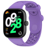 Cinturino per orologio xDfind in silicone traspirante a tinta unita con fori, For Xiaomi Band 10 Pro / 9 Pro / Redmi Watch 6