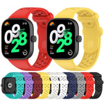 Cinturino per orologio xDfind in silicone traspirante a tinta unita con fori, For Xiaomi Band 10 Pro / 9 Pro / Redmi Watch 6
