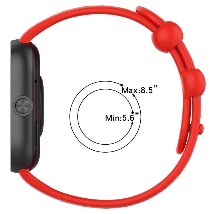 Cinturino per orologio xDfind in silicone traspirante a tinta unita con fori, For Xiaomi Band 10 Pro / 9 Pro / Redmi Watch 6
