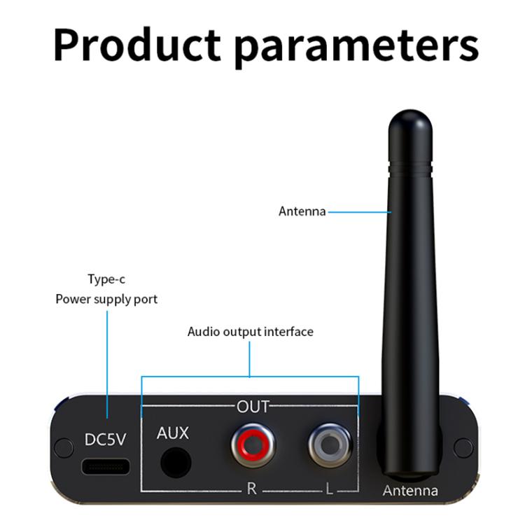 Ricevitore Bluetooth portatile con adattatore audio AUX