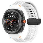 Cinturino per orologio in silicone con fibbia magnetica nera xDfind, For Samsung Galaxy Watch8 / Watch8 Classic