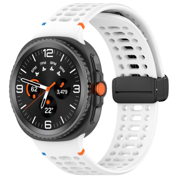 Cinturino per orologio in silicone con fibbia magnetica nera xDfind, For Samsung Galaxy Watch8 / Watch8 Classic