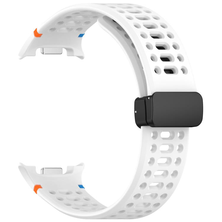 Cinturino per orologio in silicone con fibbia magnetica nera xDfind, For Samsung Galaxy Watch8 / Watch8 Classic